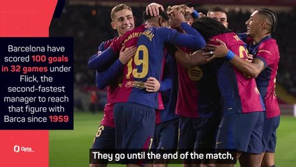 Flick loving Barcelona's 'hunger' to score goals