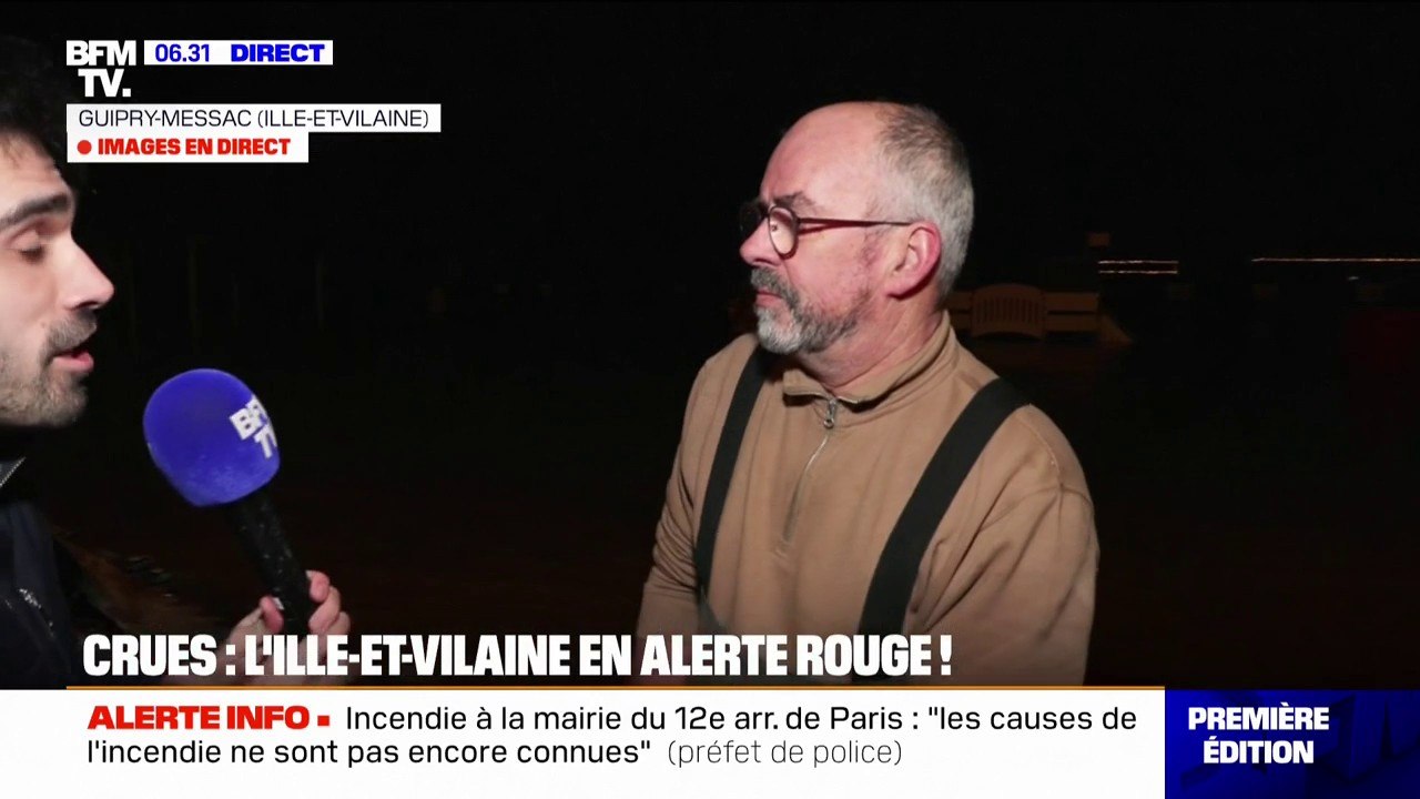 "On a battu 2001": des crues historiques en cours dans l'Ille-et-Vilaine, le département placé en vigilance rouge