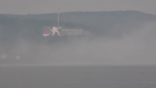 Çanakkale Boğazında gemi trafiği askıya alındı