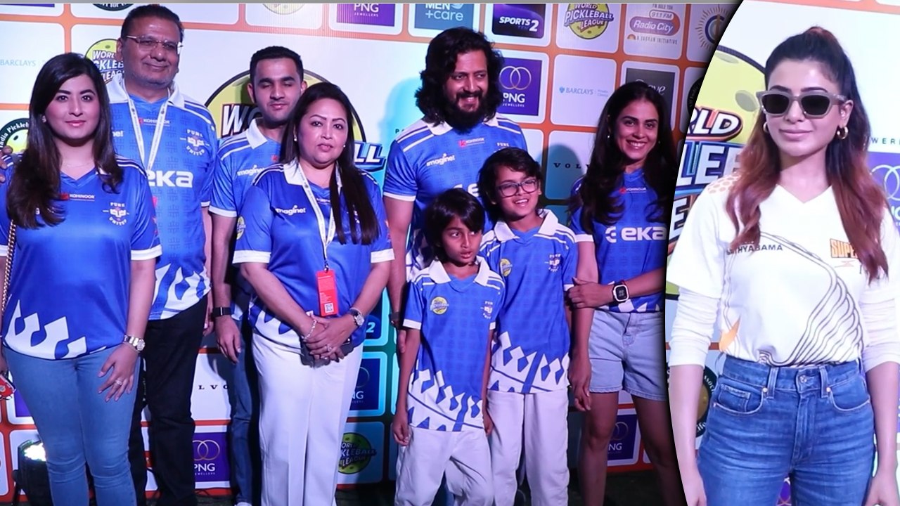 Riteish Deshmukh, Genelia और Samanth Prabhu ने World Pickleball League में लगाया ग्लैमर का तड़का