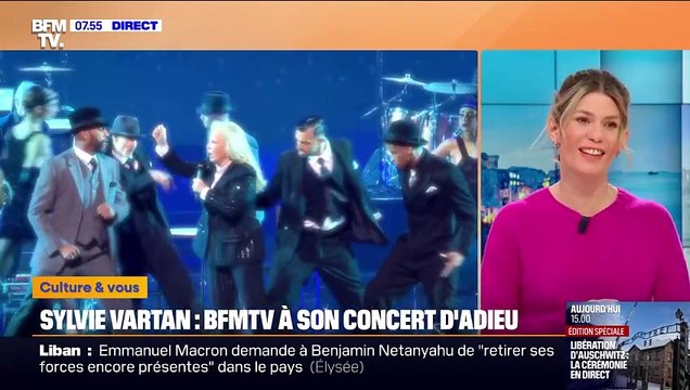 BFMTV revient sur le dernier concert de Sylvie Vartan le 26 janvier 2025 au Palais des Congrès