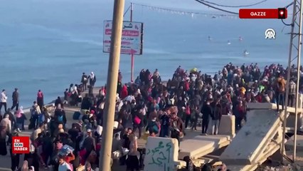 On binlerce Filistinlinin güneyden kuzeydeki topraklarına dönüşü başladı