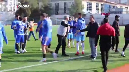 Amatör küme maçında gerilim! Sahanın içi karıştı