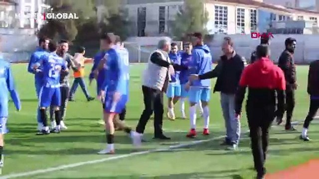 Amatör küme maçında gerilim! Sahanın içi karıştı