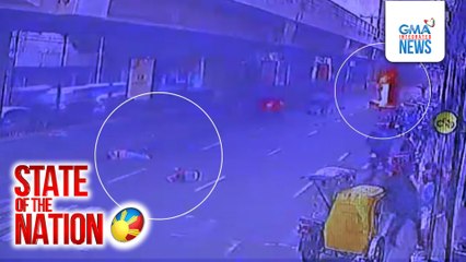 Motorsiklo, nabangga ang 2 pedestrian at nagliyab; 1 patay | SONA