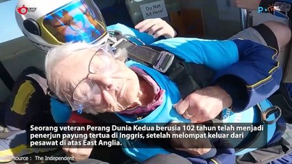 Veteran Perang Dunia ke 2 Menjadi Penerjun Payung Tertua di Inggris, Berusia 102 Tahun
