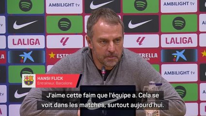 Flick a aimé la "faim" de buts de son équipe après le 7-1 contre Valence