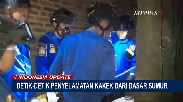 Dramatis! Detik-Detik Evakuasi Kakek di Kuningan Tercebur Sumur 9 Meter