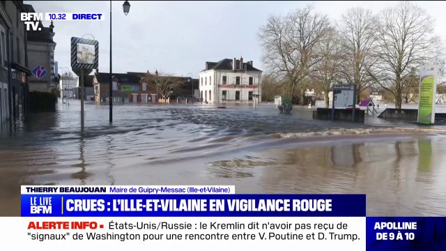 Crues: Il y a des gens qui ne peuvent pas rentrer ou sortir de chez eux , déclare le maire de Guipry-Messac dans l'Ille-et-Vilaine