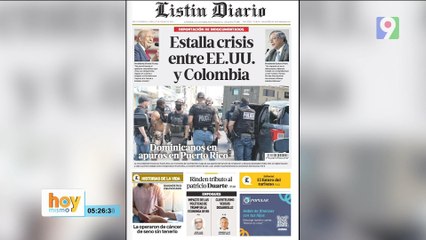 Titulares prensa dominicana lunes 27 de enero 2025 | Hoy Mismo