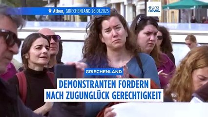 "Ich bekomme keine Luft": Tausende Griechen fordern Aufklärung des Zugunglücks von Tempi