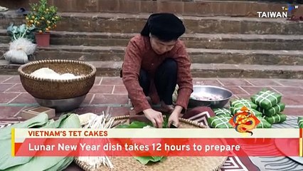 Ahead of Tết, Families in Vietnam Spend Hours Making Traditional Rice Cakes