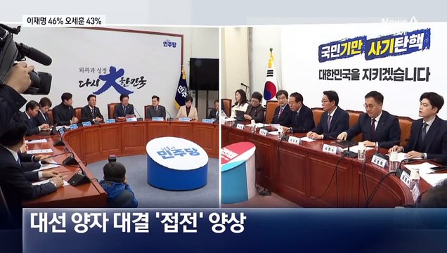 이재명 46%, 오세훈 43%…차기 대선 양자 대결 ‘접전’