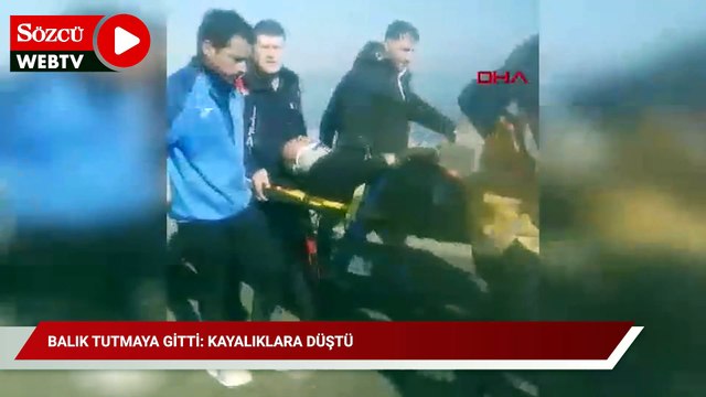 Balık tutmaya gitti: Kayalıklara düştü