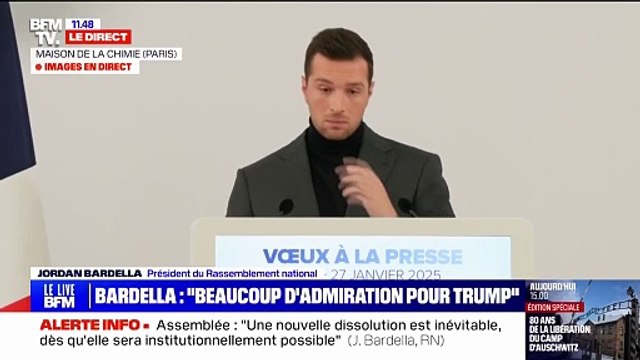 Jordan Bardella, président du Rassemblement national, estime qu’il est « inévitable » de « convoquer des élections législatives dès qu’elles seront institutionnellement possibles » - VIDEO