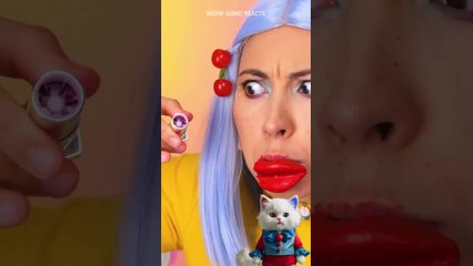 Edible Lipstick Made From Yummy Candy Lips 💋🍬 #makeup #asmr
