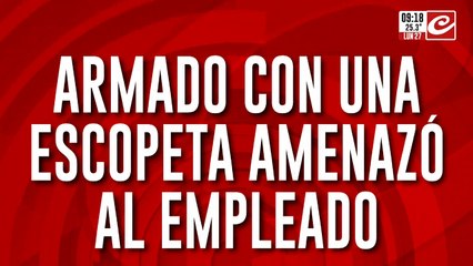Impactante: asaltó una estación de servicio armado con una escopeta