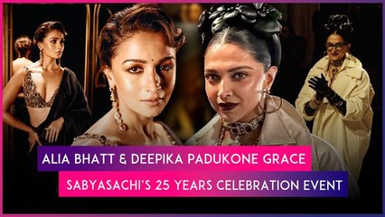 Alia Bhatt Records Deepika Padukone’s Ramp Walk At Sabyasachi Mukherjee's 25th Anniversary Show