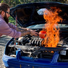 Fire extinguisher ball tested on my CAR! Plus Nail Gun, DIY bamboo shooter and more!