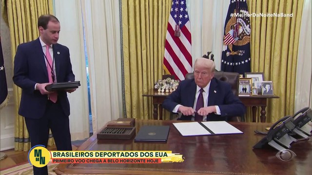 Avião chega a Belo Horizonte com brasileiros deportados dos EUA | Melhor da Noite