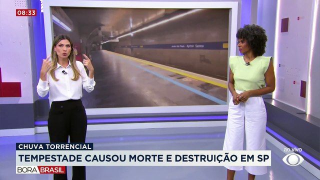 Vídeo mostra antes e depois de estação de Metrô alagada em SP