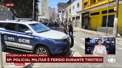 Policial é recebido a tiros por criminoso na Cracolândia, em SP