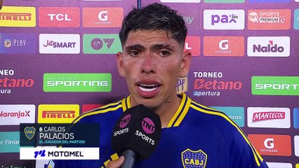 Carlos Palacios tras su debut en Boca: "Piel de Gallina"