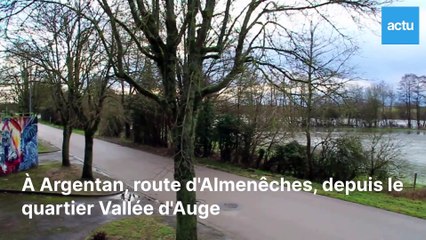 Tempête Herminia : la campagne inondée dans le pays d'Argentan