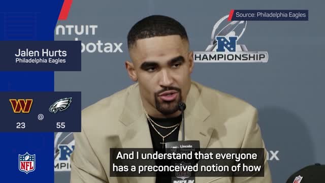 Hurts silences critics to guide Eagles to Super Bowl