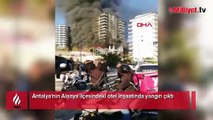 Yer: Antalya! 12 katlı otel inşaatında yangın