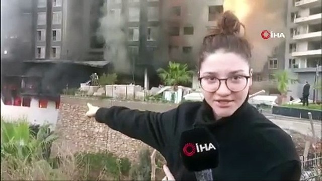 Antalya’da otel inşaatında yangın: Mahsur kalan işçiler böyle kurtarıldı