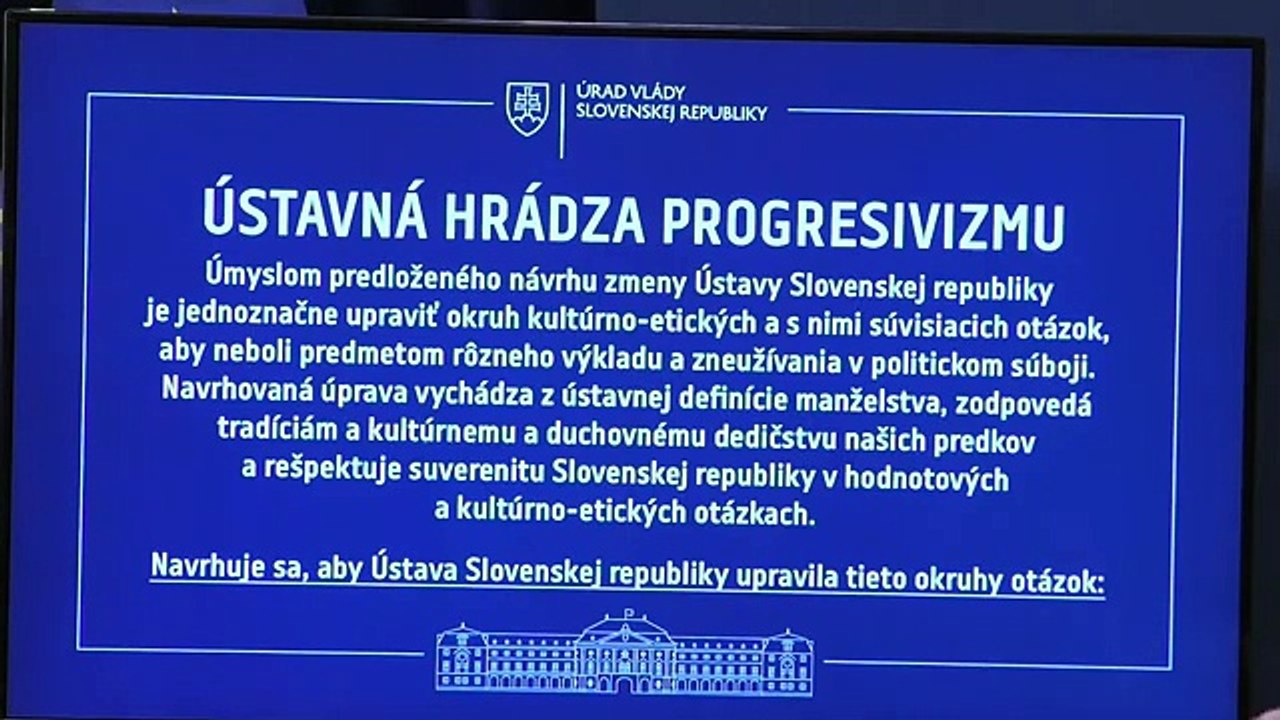 ZÁZNAM: Premiér predstavil návrh konceptu zmeny Ústavy SR, je otvorený o ňom diskutovať