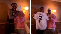 Vinicius y otros madridistas se divierten bailando con el cantante Burna Boy