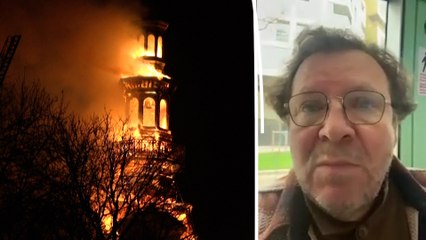 « J'ai été réveillé à 3 heures du matin » : il a filmé l'incendie de la mairie du XIIe