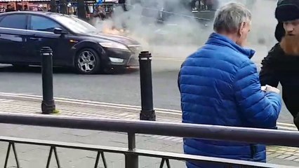 Car Fire Disrupts Walsall Town Centre 🚒