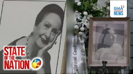 Burol ni Gloria Romero,binuksan sa publiko; iba pang kasama sa showbiz at si PBBM, nagbigay-pugay | SONA