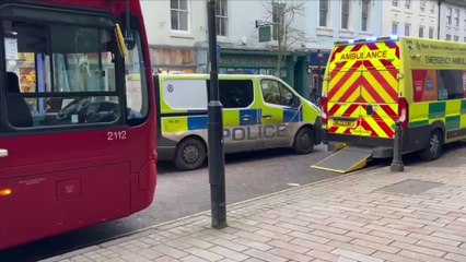 Emergency incident involving bus on Market Street, Wolverhampton