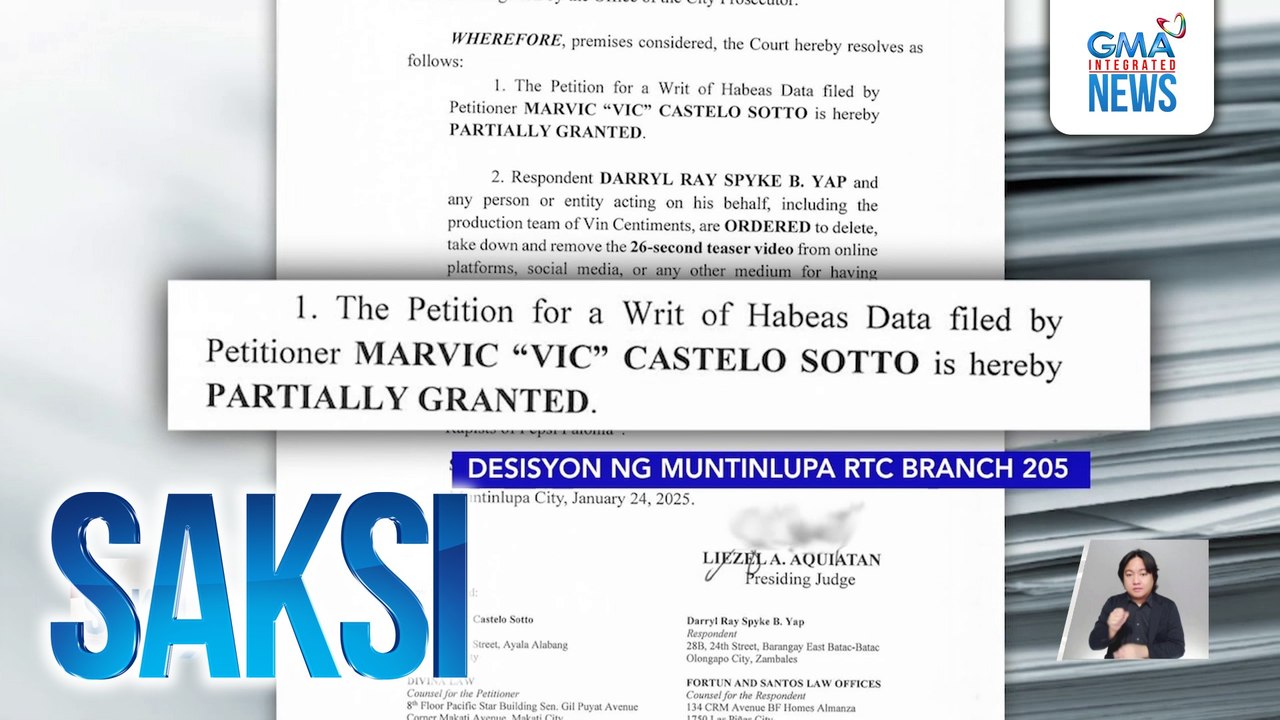 Teaser video ng "The rapists of Pepsi Paloma," ipinatanggal ng korte pero pinayagan ang produksyon at pagpapalabas sa pelikula | Saksi