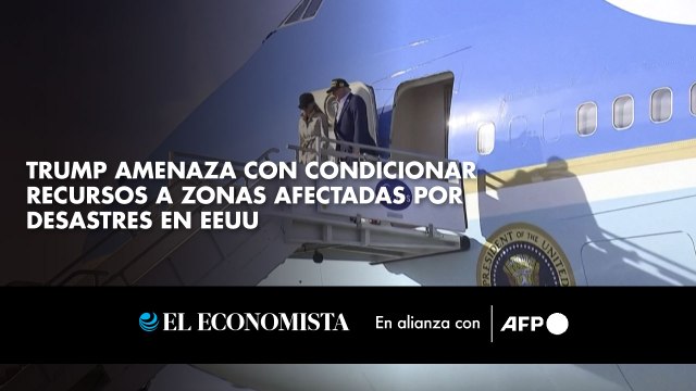 Trump amenaza con condicionar recursos a zonas afectadas por desastres en EEUU