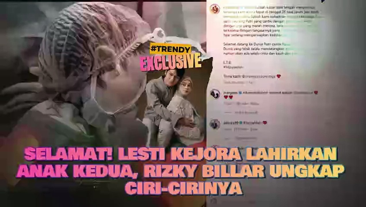 Selamat! Lesti Kejora Lahirkan Anak Kedua, Rizky Billar Ungkap Ciri-cirinya