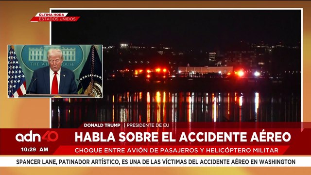 🚨¡Última Hora! Trump da información sobre accidente aéreo en Washington D.C.