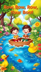 How pleasant Row row row your boat rhyme #viral #