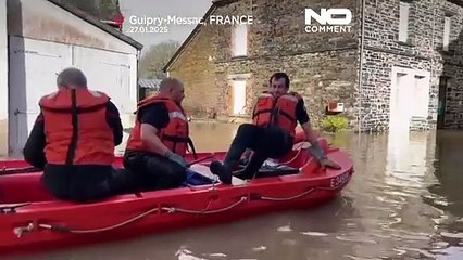 Storm Herminia: Brittany hit by floods