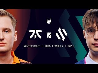 FNC v BDS | 2025 LEC Winter | Week 2 Day 3 | Fnatic vs. Team BDS