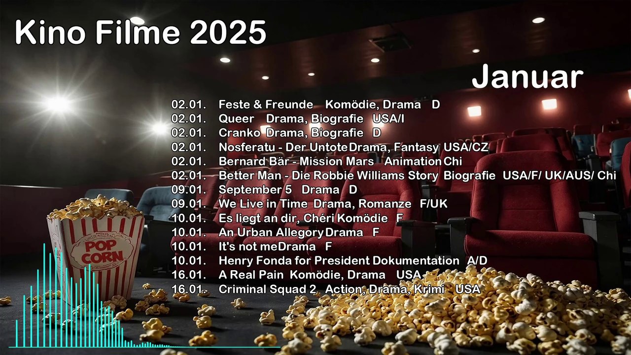 Kino 2025 alle 141 Filme mit Release Datum