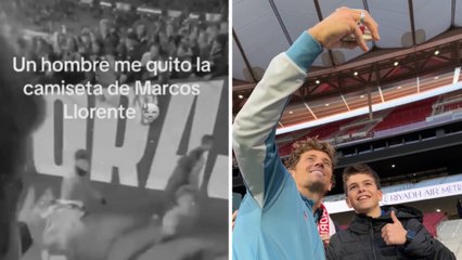 Marcos Llorente 'compensa' al chaval al que le robaron su camiseta