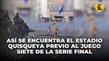 Así se encuentra e Estadio Quisqueya previo al juego siete de la serie final
