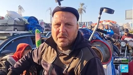 Más de 300.000 palestinos inician el regreso hacia el norte de Gaza, devastado por Israel