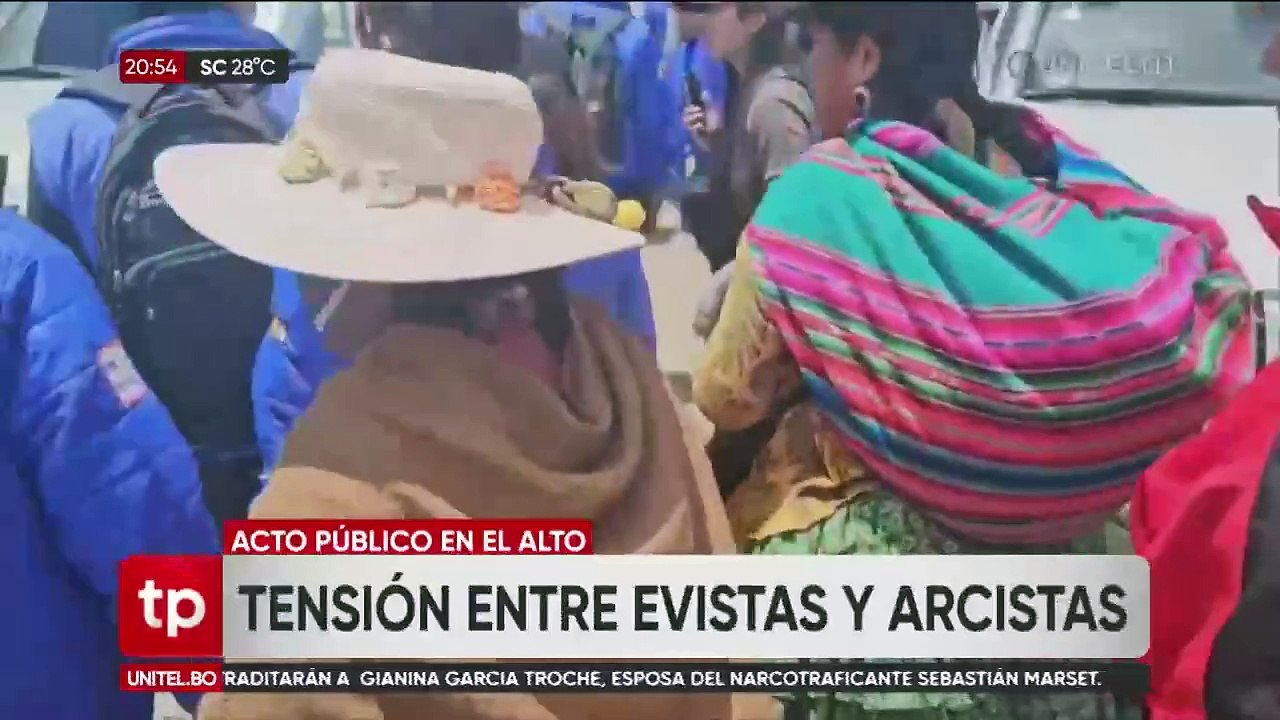 El Alto: Evistas echaron a los  arcistas luego de un acto donde estaba el presidente Luis Arce 