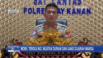 Mobil Pikap Terguling, Muatan Durian dan Uang Dijarah Warga